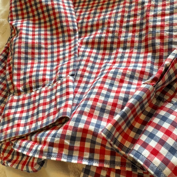 J. Crew Factory red and blue gingham men’s button down shirt NWOT long sleeve XL - Picture 6 of 6